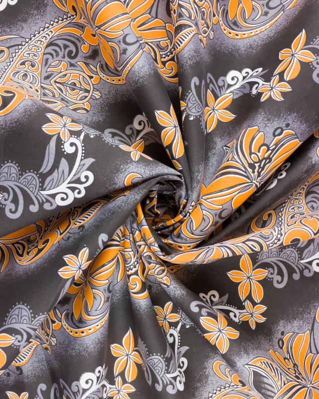 Polynesian fabric ANOE Black - Tissushop